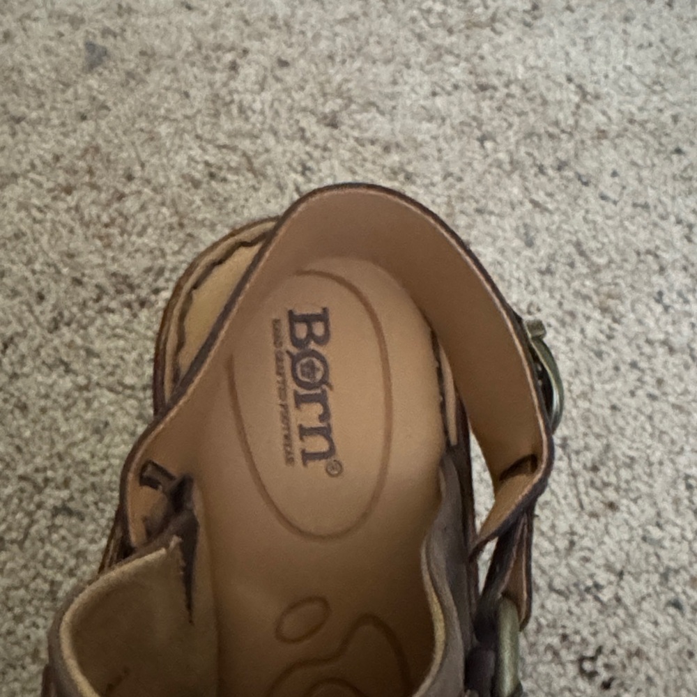 NWOT Born Dark Brown Leather Mules Size 10M - Picture 3 of 5